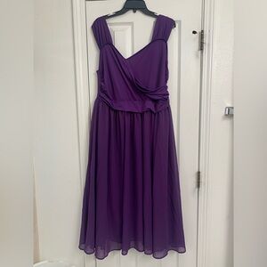 Elegant Purple Women's Dress 3X